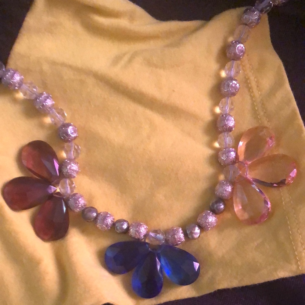 Handcrafted Crystal and Silver Necklace